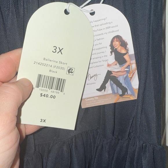 Logilates Black Ballerina Skort Size 3X Pockets - Picture 3 of 9